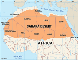 sahara map